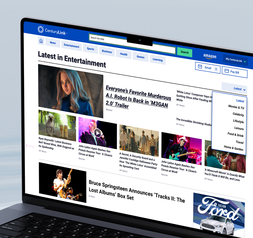 CenturyLink Portal News Vertical