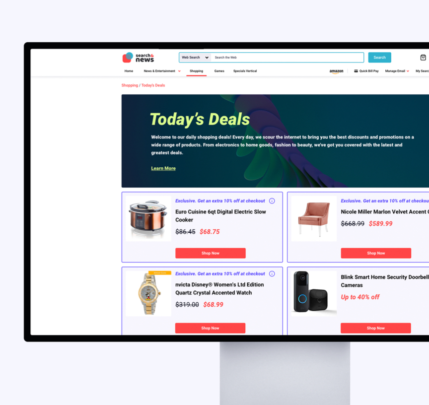 Shopping Vertical Audience Engagement Platform Preview