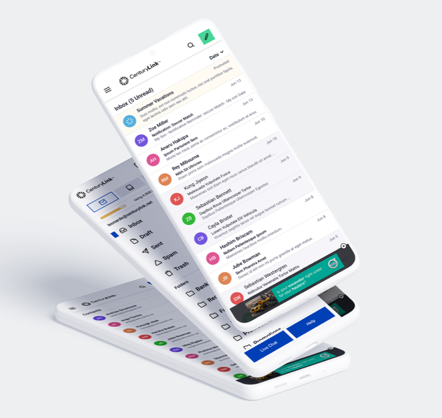 CenturyLink Webmail Mobile Audience Engagement Platform Preview