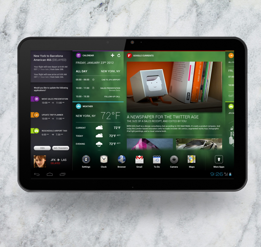 Android Framework Texas Instruments Travel Dashboard