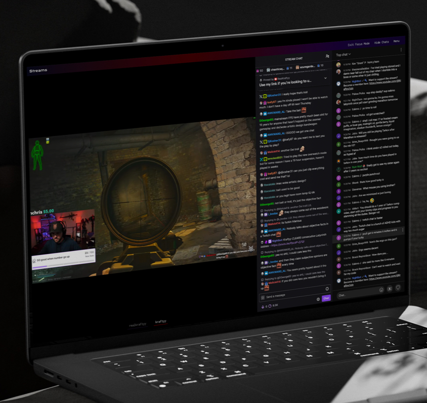 Watch Streams Focus Mode